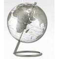 Crystal Marquise Silver Land Desk Globe